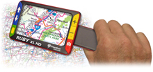 Ruby XL HD Hand Held Magnifier viewing map