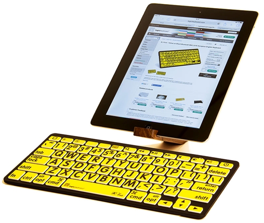 ZoomText Mini Keyboard Black Keys on Yellow