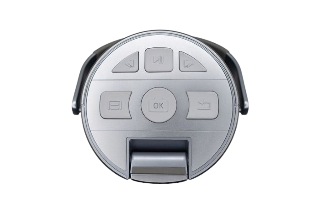 image of the top of the Odyssey Reader Control Handle with Ok button, back button, fast forward button, rewind button, pause/play button
